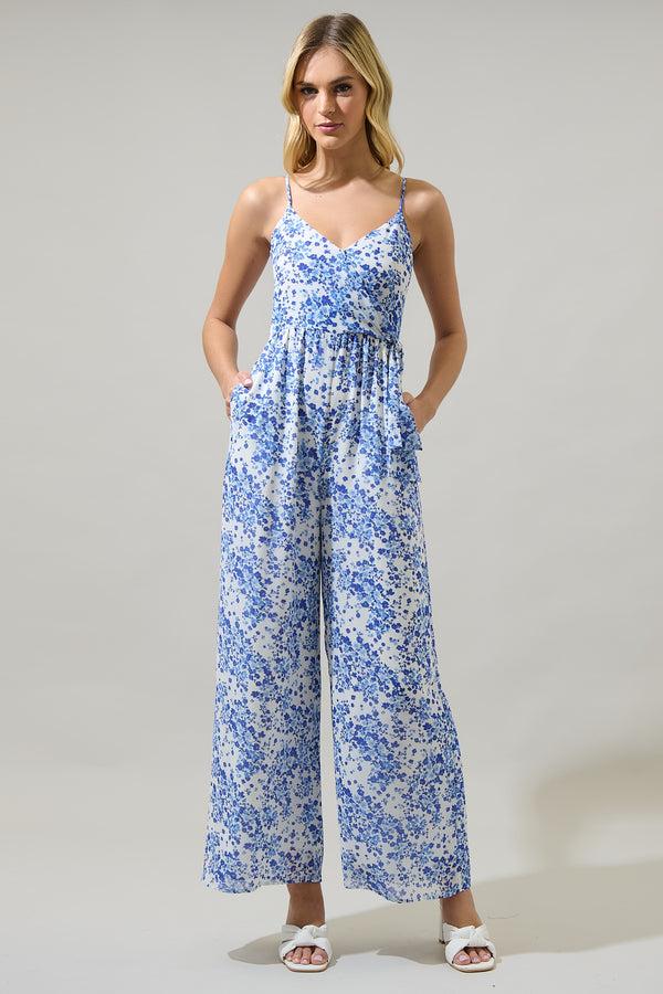 sugarlips Camellia Floral Vicky Wide Leg Jumpsuit