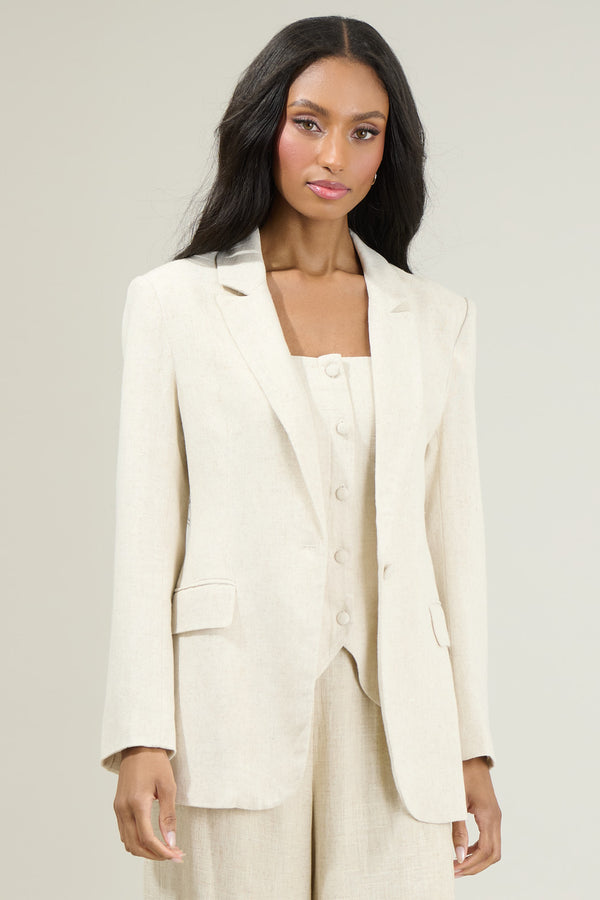 sugarlips Candida Fitted Notch Lapel Blazer