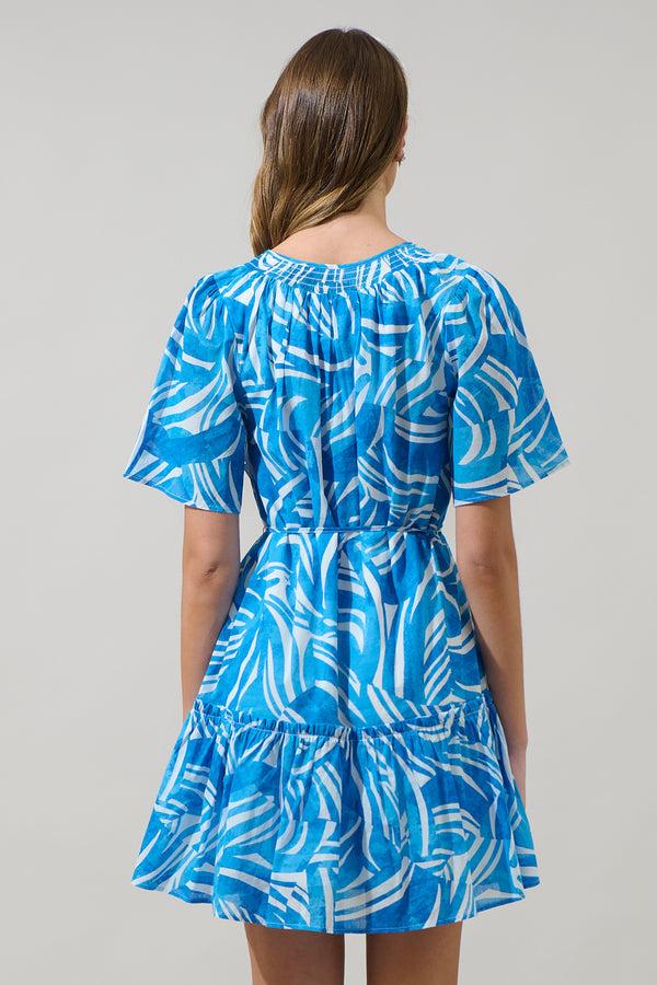 Sugarlips Canton Tropics Clarion Ruffle Mini Dress