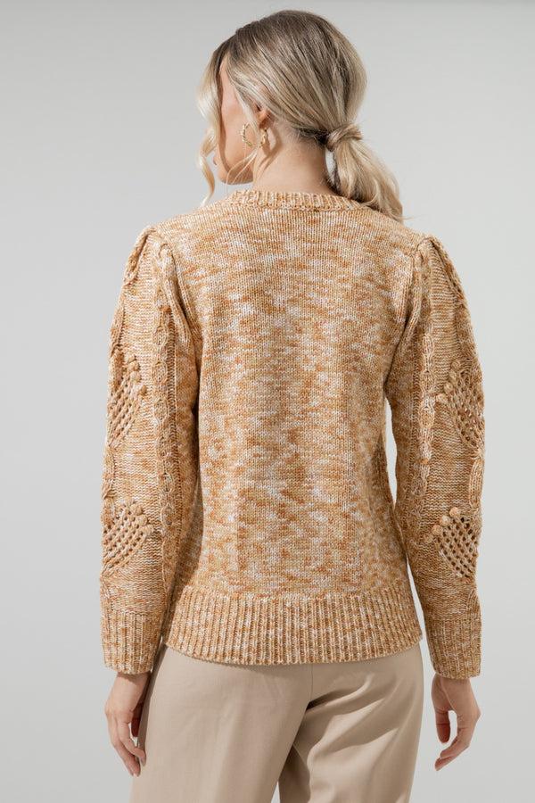 Sugarlips Cara Cable Knit Mixed Yarn Sweater