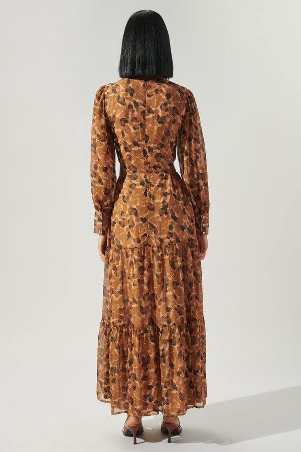 Sugarlips Caramel Crush Tiered Cut Out Maxi Dress