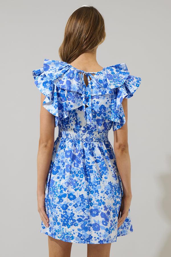 Sugarlips Carli Floral Wilma Ruffle Mini Dress