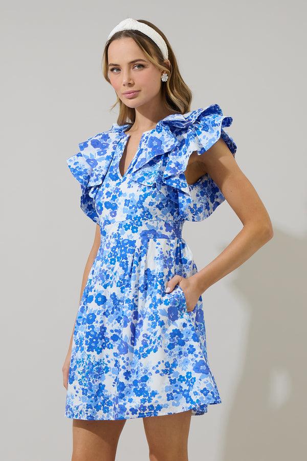 Sugarlips Carli Floral Wilma Ruffle Mini Dress