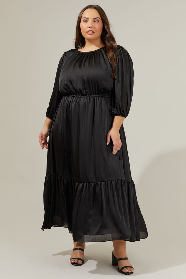 sugarlips Carmine Solid Midi Dress Curve