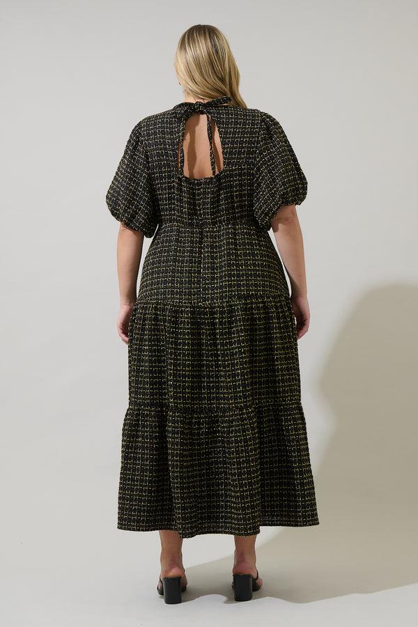 Sugarlips Carrol Tweed Maxi Dress Curve