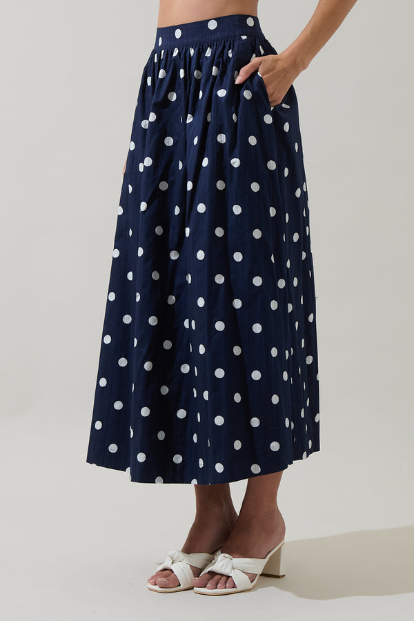 Sugarlips Caryn Polka Dot Maxi Skirt