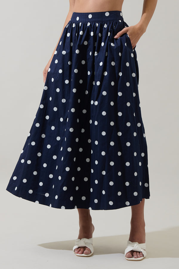 sugarlips Caryn Polka Dot Maxi Skirt