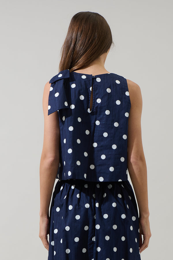Sugarlips Caryn Polka Dot Sleeveless Top