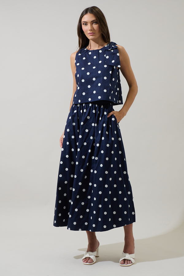 Sugarlips Caryn Polka Dot Sleeveless Top