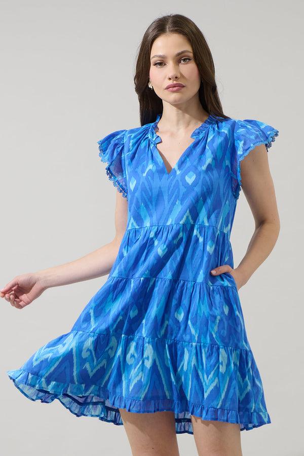 Sugarlips Carys Abstract Yodi Shift Mini Dress