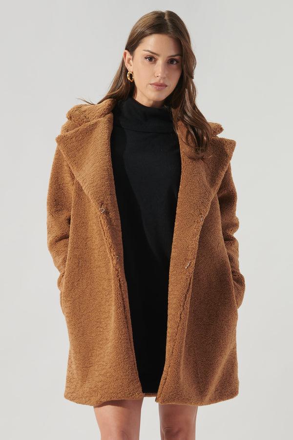 sugarlips Casablanca Faux Sherpa Coat
