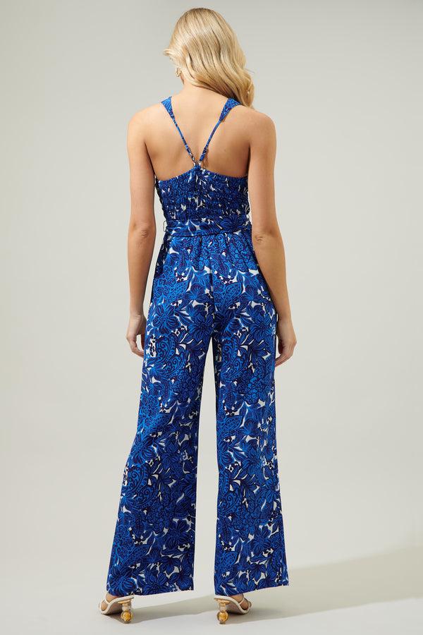Sugarlips Caspian Floral Erie Racerback Jumpsuit
