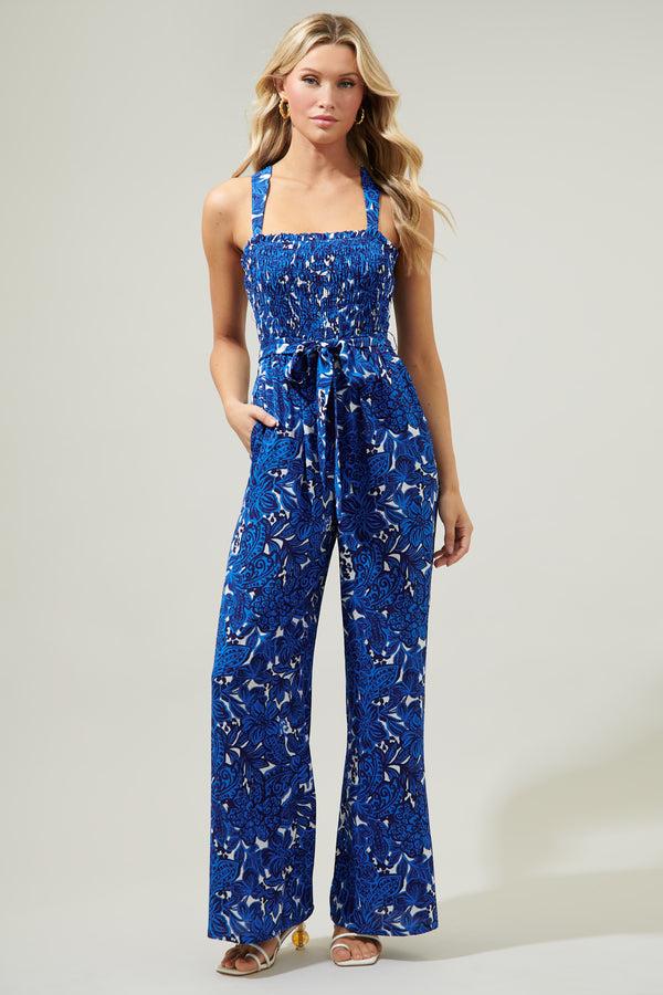 Sugarlips Caspian Floral Erie Racerback Jumpsuit