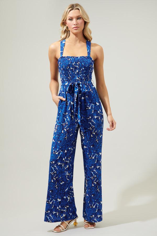 sugarlips Caspian Floral Erie Racerback Jumpsuit