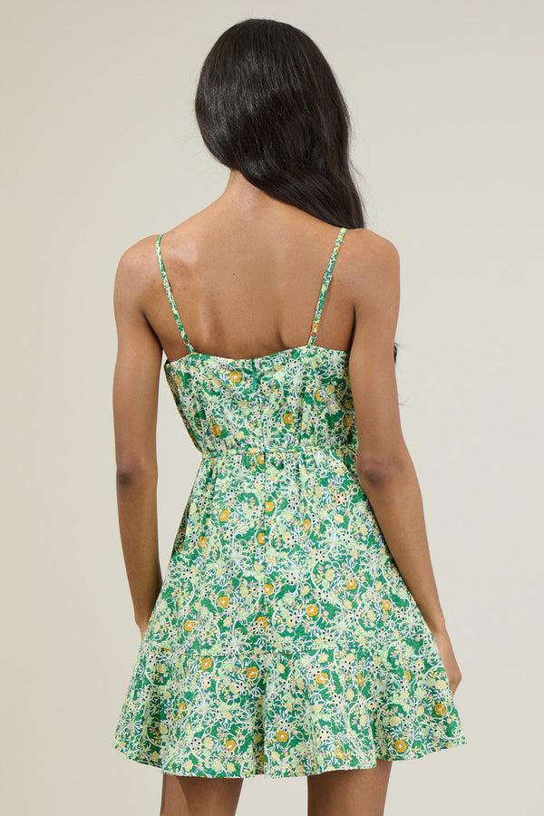 Sugarlips Cassia Floral Eyelet Rudy Mini Dress