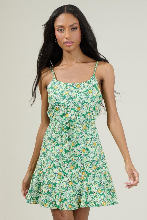 sugarlips Cassia Floral Eyelet Rudy Mini Dress