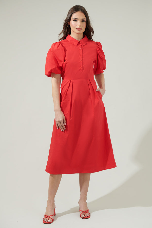 sugarlips Cassidy Pleated Midi Dress