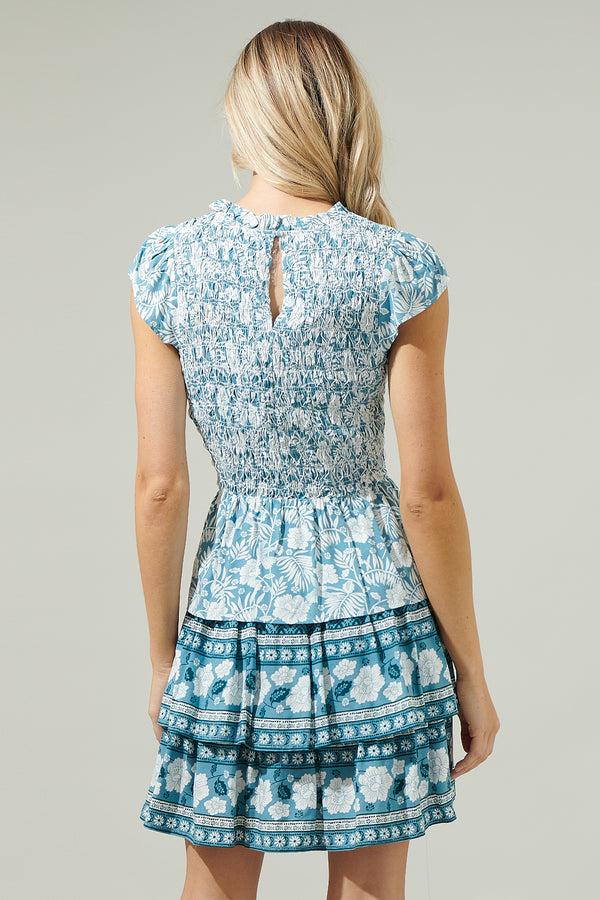 Sugarlips Catalina Floral Smocked Mini Dress