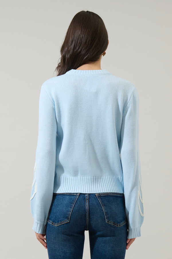 Sugarlips Celestial Floral Embroidered Sweater