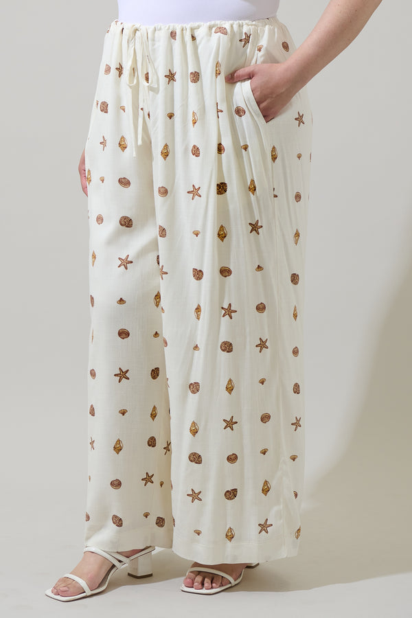 Sugarlips Cerise Shells Jacey Wide Leg Pants Curve