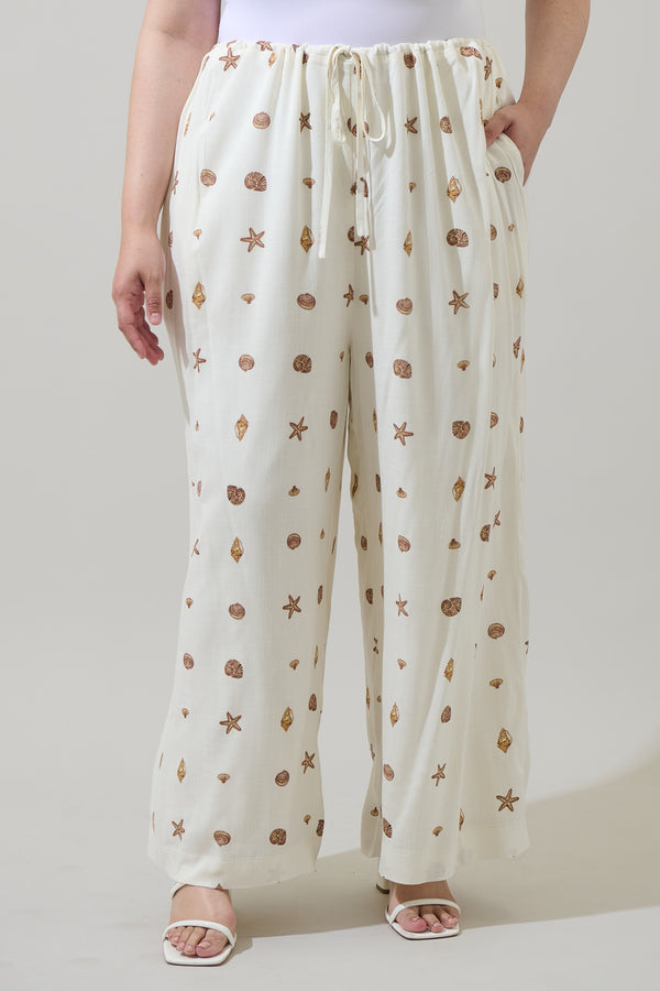 sugarlips Cerise Shells Jacey Wide Leg Pants Curve