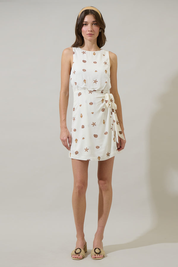 Sugarlips Cerise Shells Janis Wrap Mini Dress