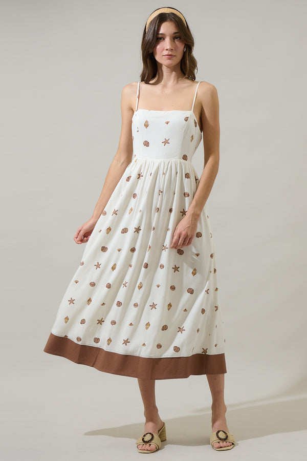 Sugarlips Cerise Shells Senia Midi Dress