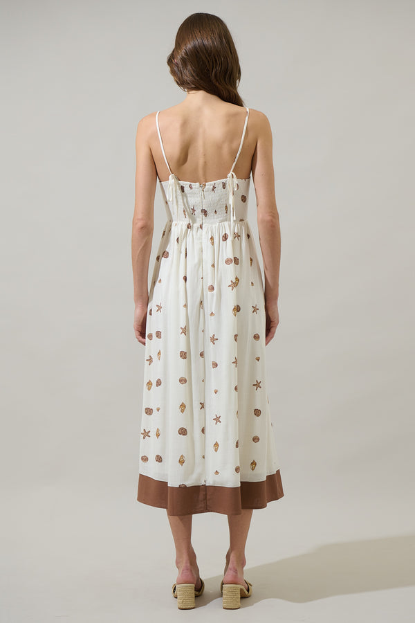 Sugarlips Cerise Shells Senia Midi Dress