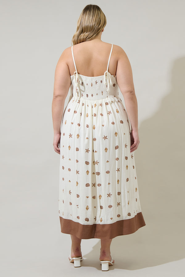 Sugarlips Cerise Shells Senia Midi Dress Curve