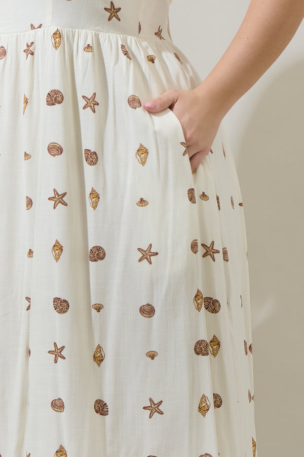 Sugarlips Cerise Shells Senia Midi Dress Curve