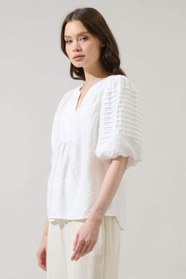 Sugarlips Cerry Pleated Top