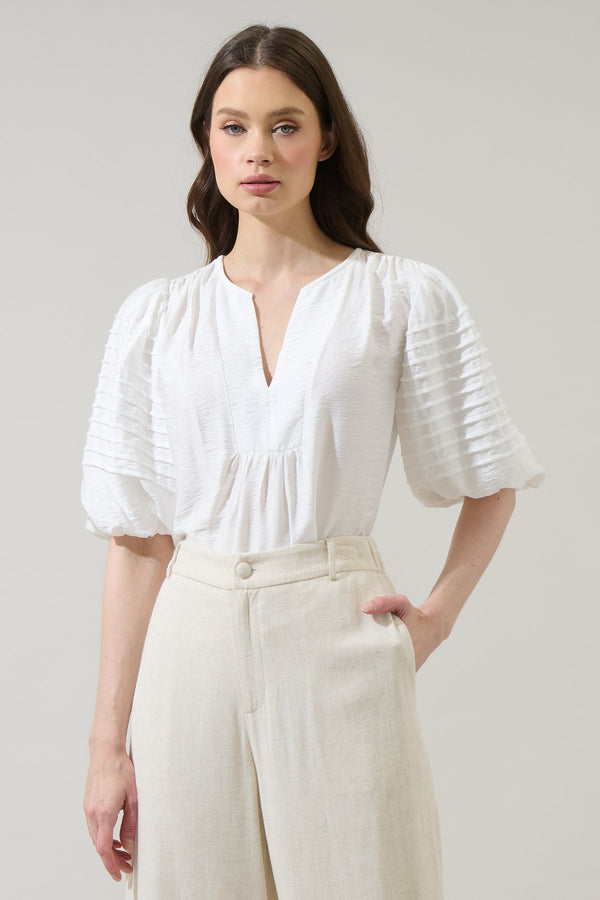 sugarlips Cerry Pleated Top