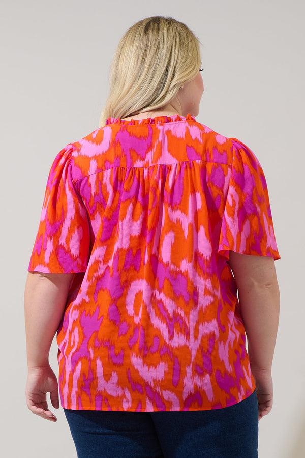Sugarlips Charly Abstract Keira Ruffle Top Curve