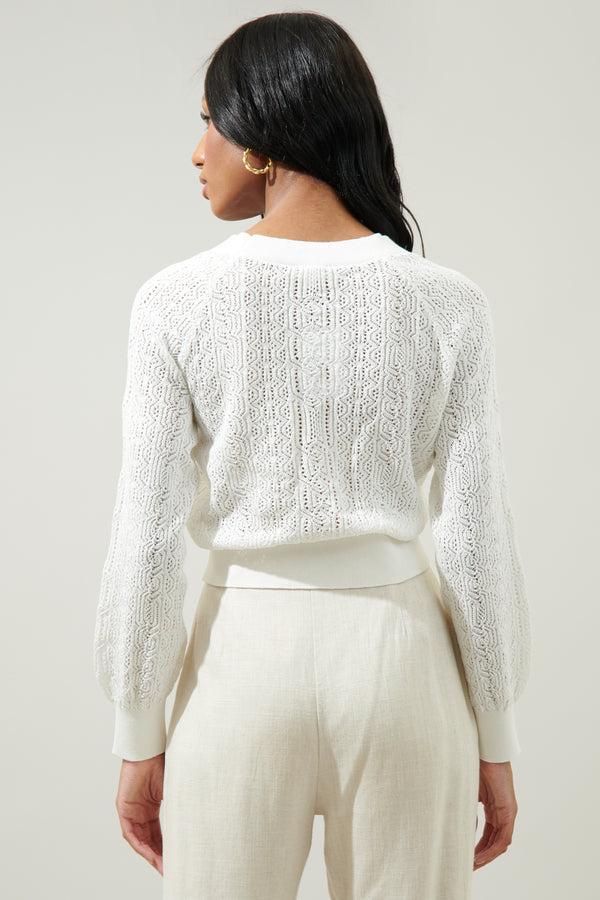 Sugarlips Chasing Waves Pointelle Knit Cardigan