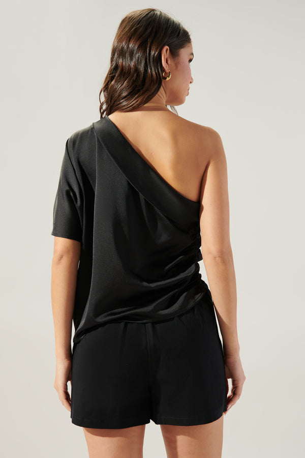 Sugarlips Chateau One Shoulder Drape Sleeve Top