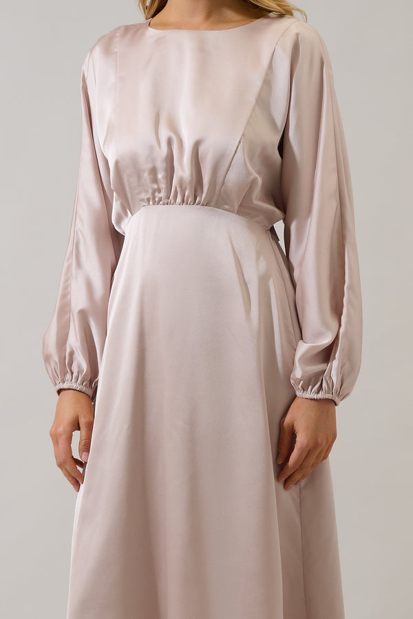 Sugarlips Chateau Satin Dolman Sleeve Midi Dress