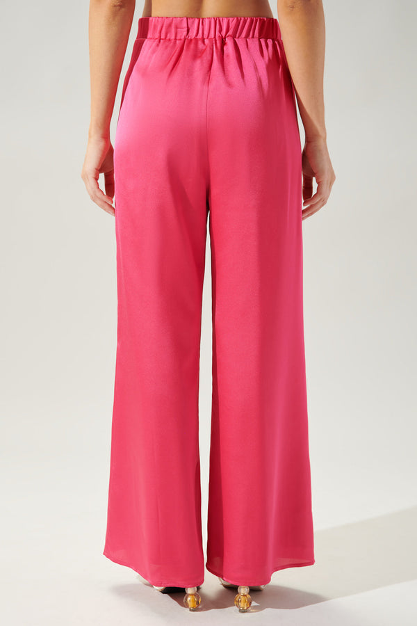 Sugarlips Chateau Satin Free Spirit Wide Leg Pants