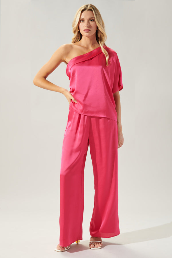 Sugarlips Chateau Satin Free Spirit Wide Leg Pants