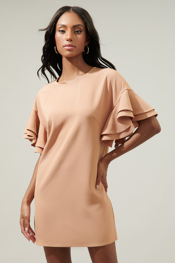 Sugarlips Chelsea Bell Sleeve Shift Mini Dress