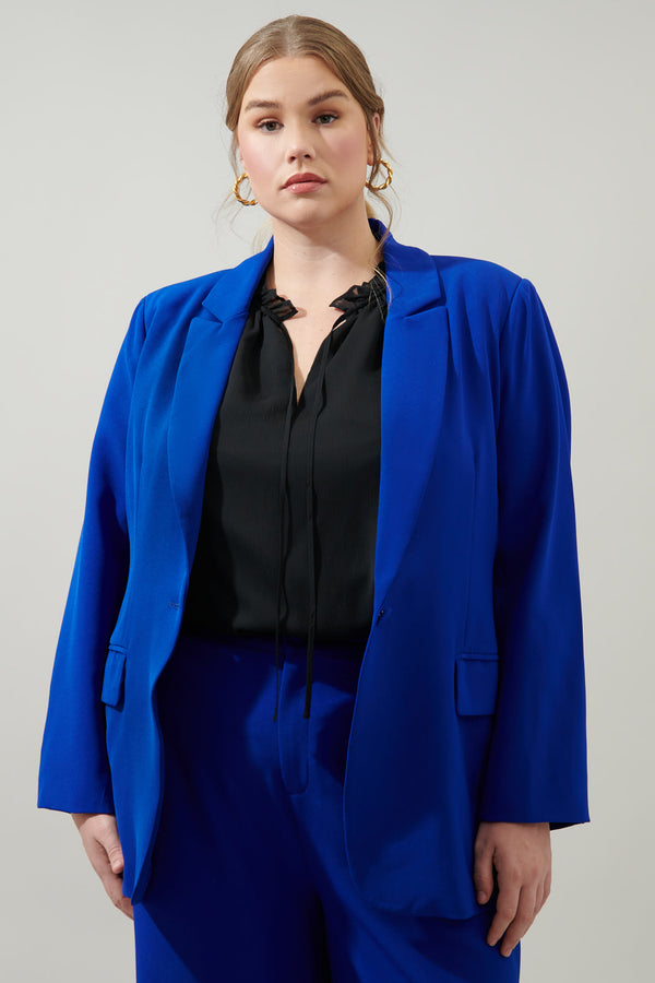 Sugarlips Chelsea Fitted Notch Lapel Blazer Curve