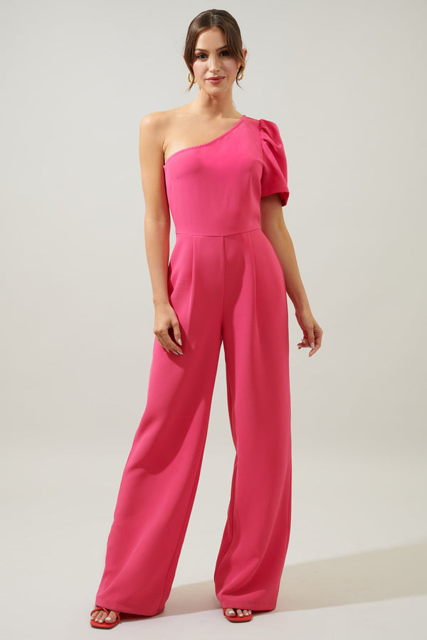 sugarlips Chelsea One Shoulder Wide Leg Jumpsuit
