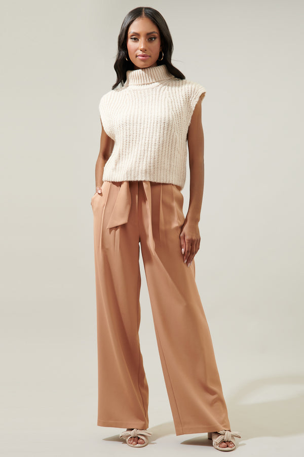 Sugarlips Chelsea Waist Tie Labelle Wide Leg Pants