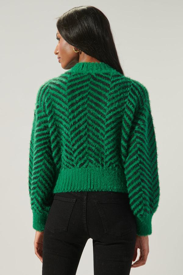 Sugarlips Cheshire Eyelash Chevron Sweater