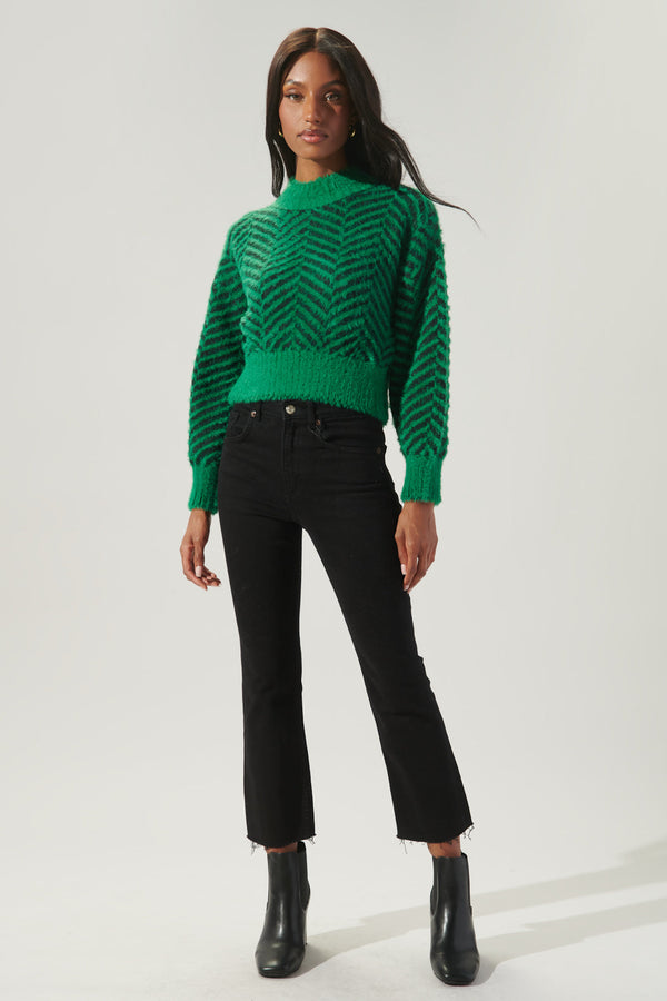 Sugarlips Cheshire Eyelash Chevron Sweater