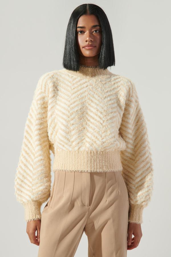 Sugarlips Cheshire Eyelash Chevron Sweater