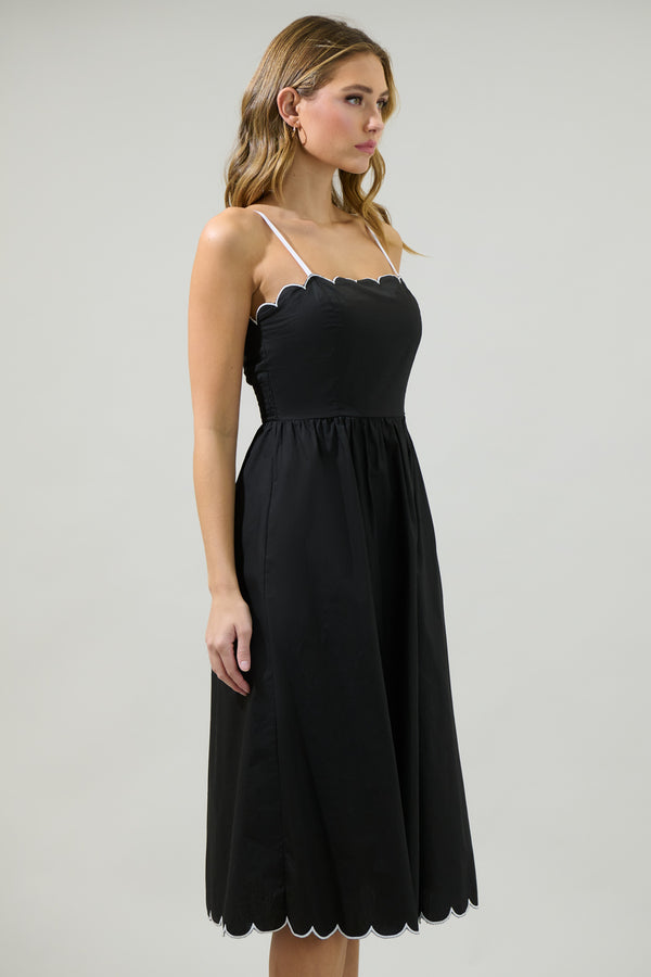 Sugarlips Christy Scalloped Midi Dress
