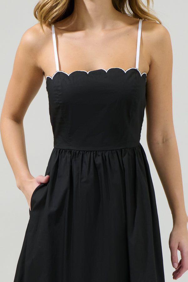 Sugarlips Christy Scalloped Midi Dress