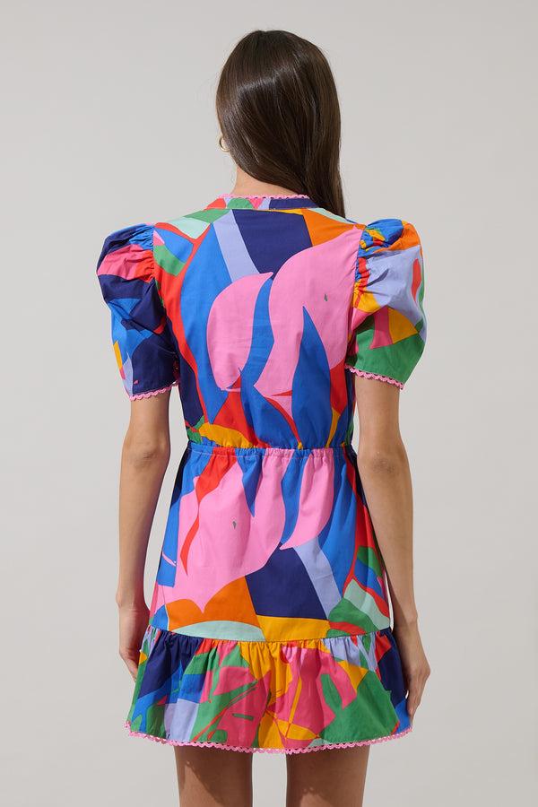 Sugarlips Chroma Abstract Midge Shift Mini Dress