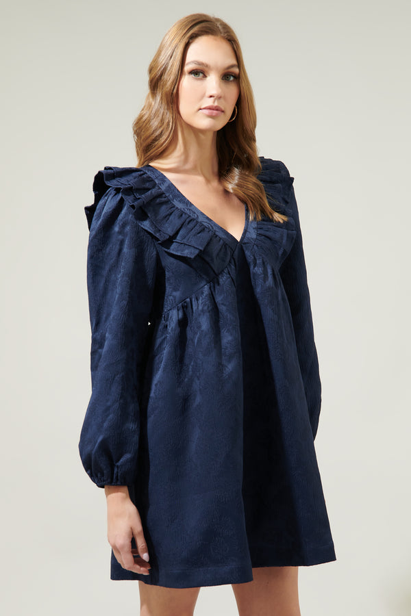 Sugarlips Ciao Jaquard Ruffle Babydoll Dress