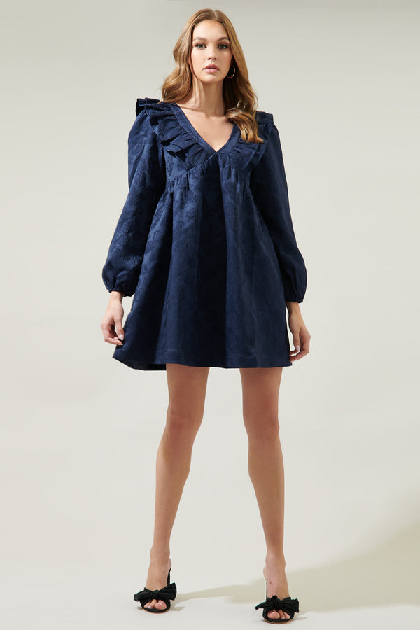 Sugarlips Ciao Jaquard Ruffle Babydoll Dress